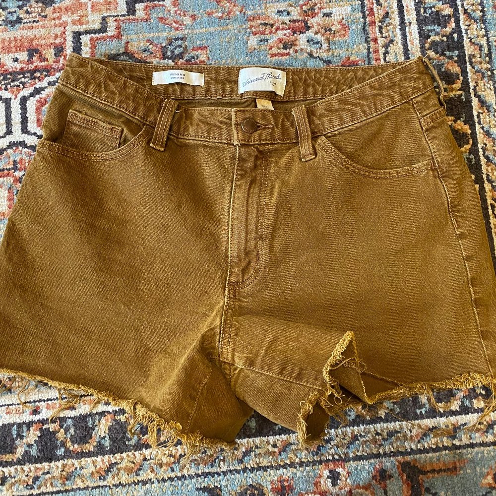 Brown Denim Shorts